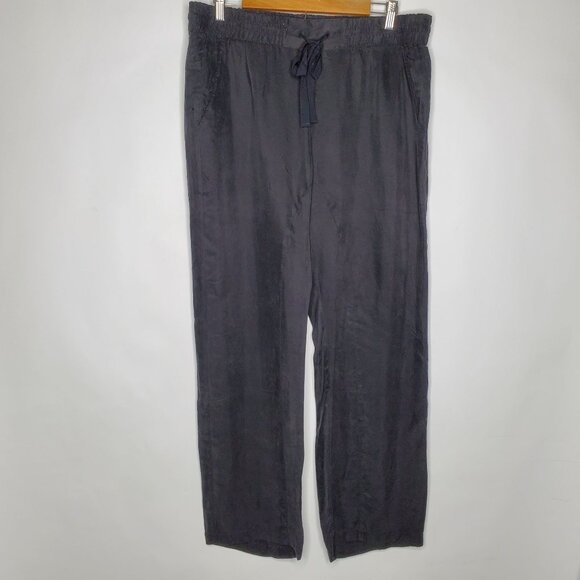 Johnny Was Pete and Greta Womens Deena Pant Black Size M Pockets Straight Leg